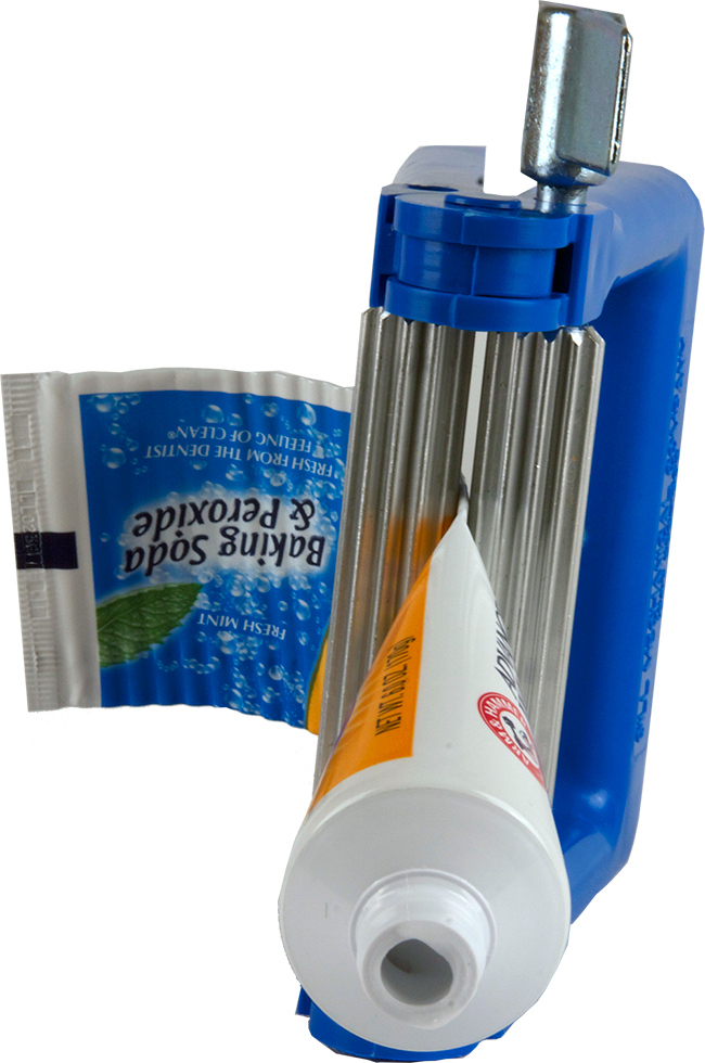 2pcs Durable Toothpaste Tube Squeezer Wringer Rollenspender Blau 