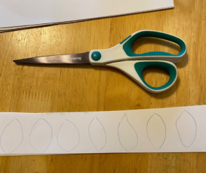 Draw a series of petals on your paper.